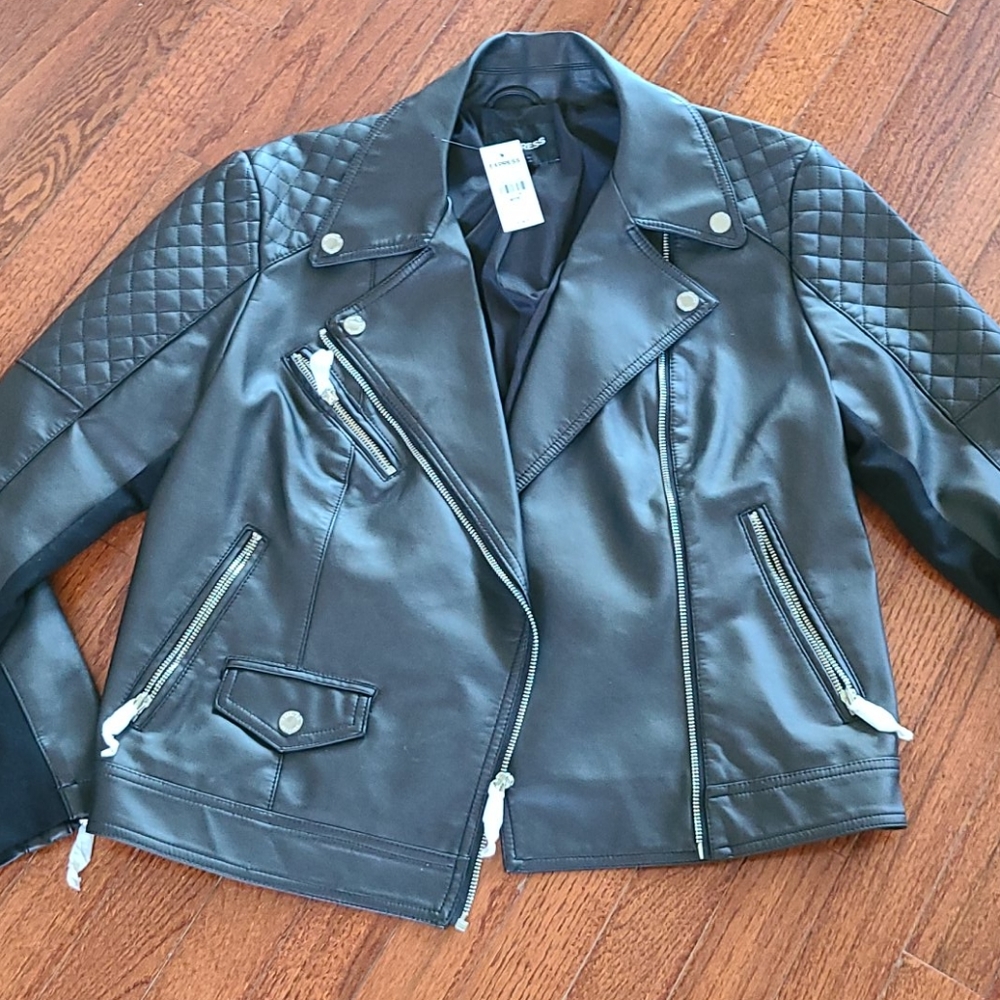 Express Faux Leather Moto Jacket